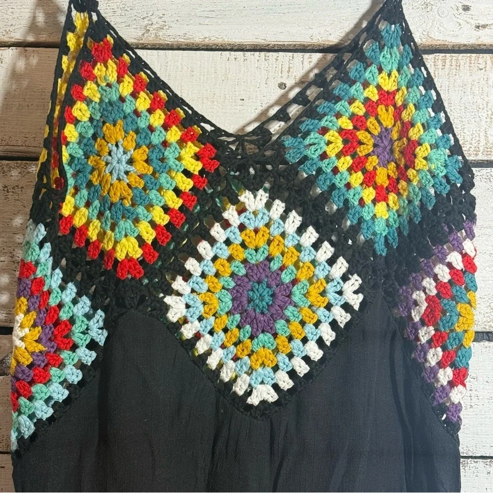 Small Cupshe Glenda Slip Crochet Mid Length Cover-up Dress Boho Beach Vacation - Picture 5 of 8
